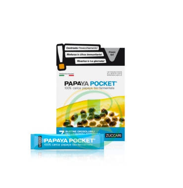 Zuccari Linea Benessere ed Energia Papaya Pura Bio-Fermentata 7 Stick Pocket