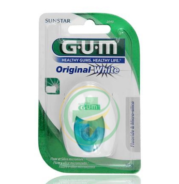 GUM Original White Filo Interdentale Sbiancante Cerato 30 m