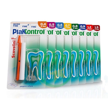 Plakkontrol Linea Igiene Interdentale Quotidiana 10 Scovolini con Manico 0,5 mm