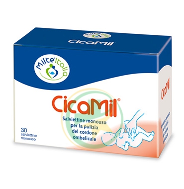 Milte Italia Linea Igiene del Neonato CicaMil 30 Salviettine Cordone Ombelicale