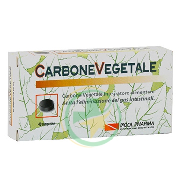 PoolPharma Linea Intestino Sano Carbone Vegetale Integratore 40 Compresse