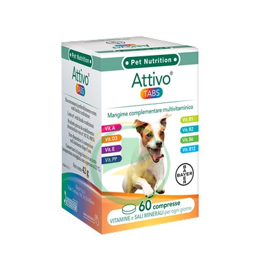 Bayer Pet Linea Animali Domestici Attivo Tabs Cani Integratore 60 Compresse