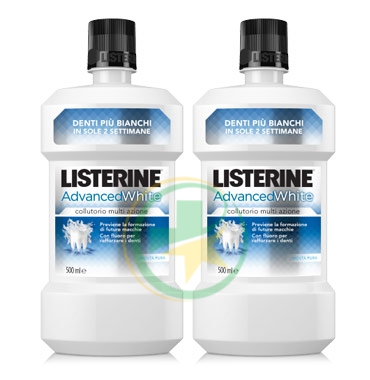 Listerine Advanced White Collutorio 2x500 ml