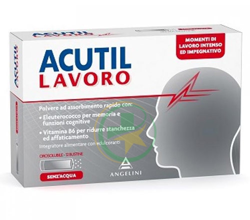 Acutil Linea Energia e Benessere Lavoro Integratore Alimentare 12 Bustine Oro