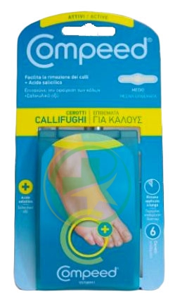 Compeed Linea Cura delle Mani e dei Piedi 6 Cerotti Callifughi Acido Salicilico