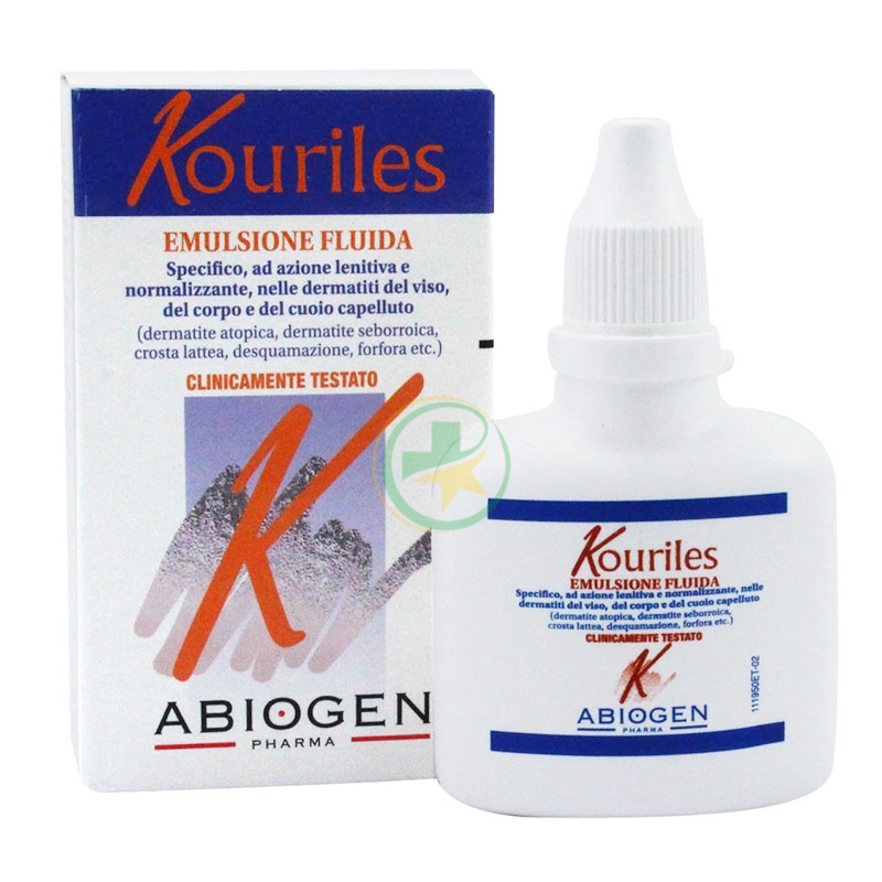 Abiogen Pharma Linea Kouriles Emulsione Fluida Lenitiva nelle Dermatiti 30 ml