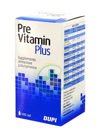 Dupi Pre-vitamin Plus Integratore Alimentare Vitamine e Minerali 100 ml