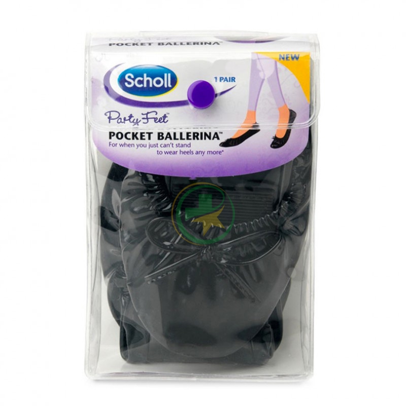 Scholl Linea Party Feet Pocket Ballerine Pieghevoli Colore Nero Numero 39-40
