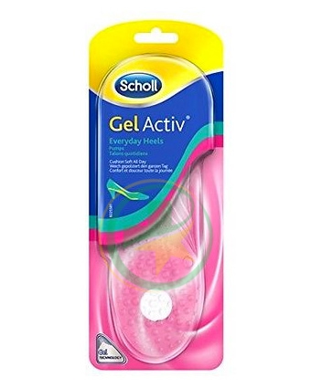 Scholl Linea Gel Activ Trattamento Dolore 2 Solette Morbido Gel per Tacchi Medi