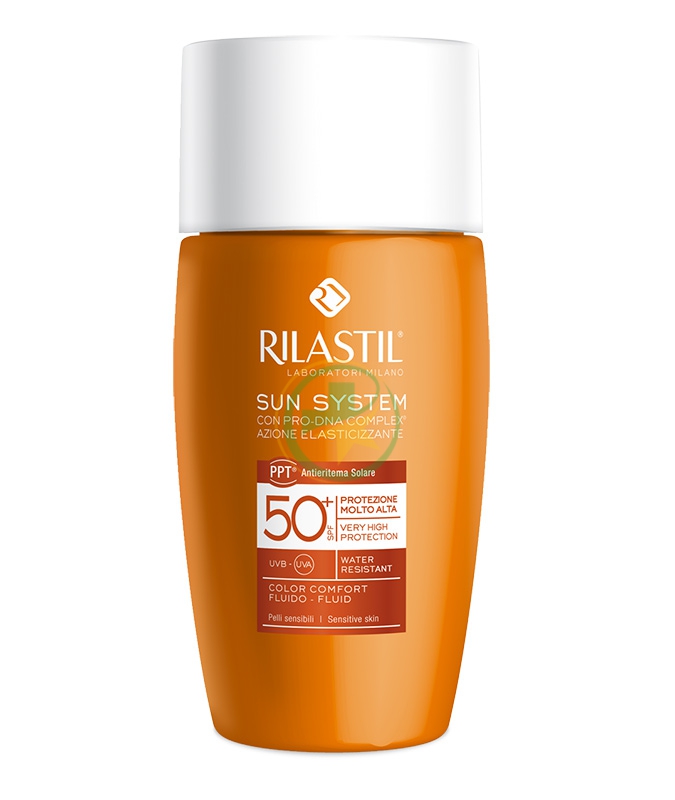 Rilastil Linea Sun System PPT SPF50+ Comfort Fluido Solare Viso Colorato 50 ml