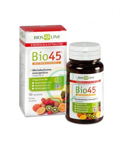 Bios Line Linea Vitamine e Minerali Bio45 Integratore Alimentare 50 Compresse