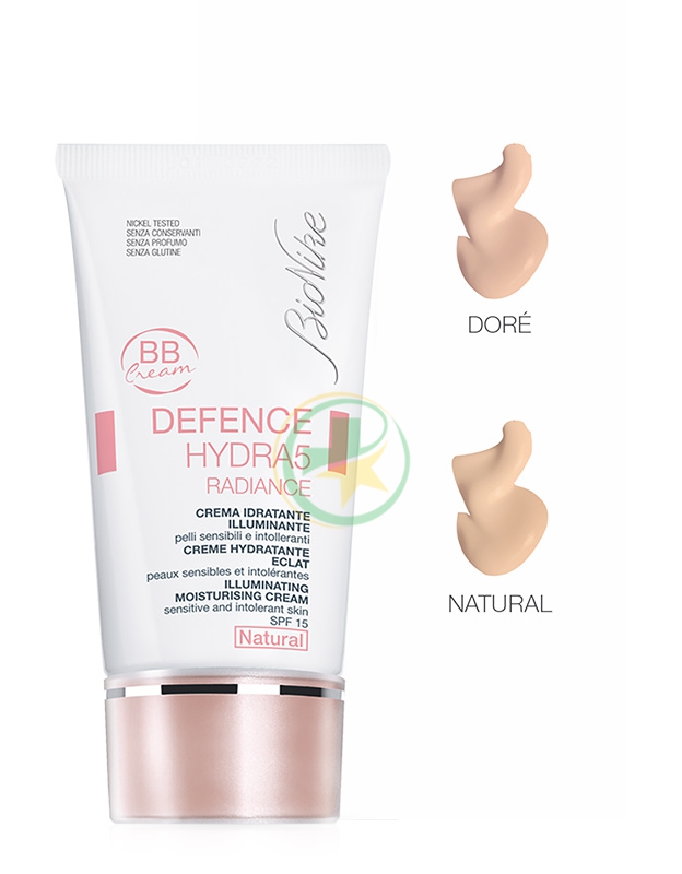 BioNike Linea Defence Hydra5 Radiance BB Cream Idratante SPF15 Viso 40ml Natural