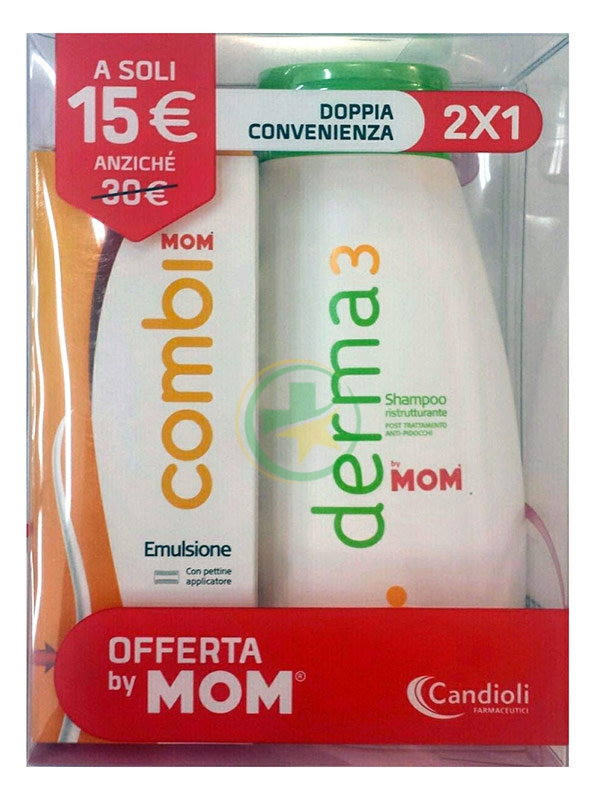 Mom Linea Derma3 Shampoo Ristrutturante Anti-Pediculosi + Emulsione