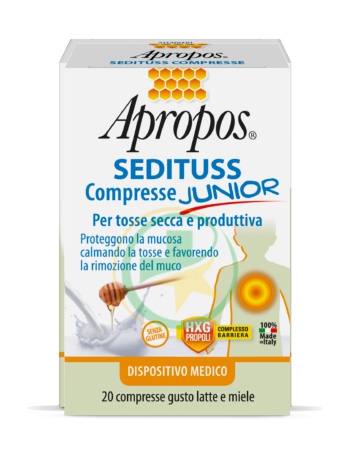 Apropos Linea Dispositivi Medici Sedituss Junior 20 Compresse Latte e Miele