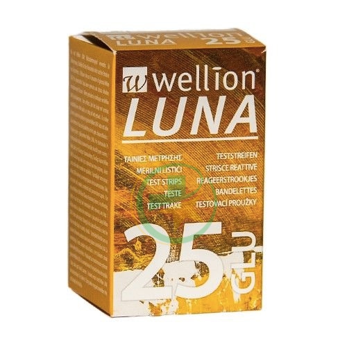 Wellion Linea Controllo Glicemia Luna 25 Strisce Rilevatrici Plasma