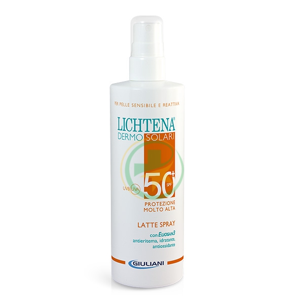 Lichtena Dermosolari SPF50+ Latte Spray Pelli Sensibili Irritabili 200 ml