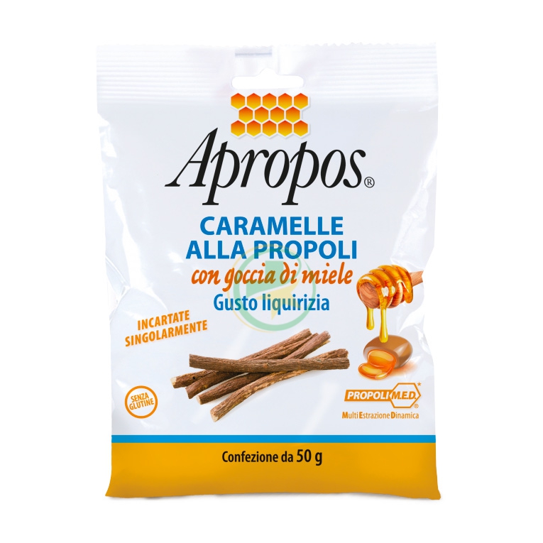 Apropos Linea Protezione Inverno Caramelle Dure Propoli Miele Liquirizia 50 g