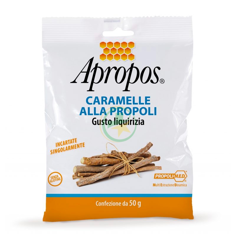 Apropos Linea Protezione Inverno Caramelle Dure Propoli Gusto Liquirizia 50 g