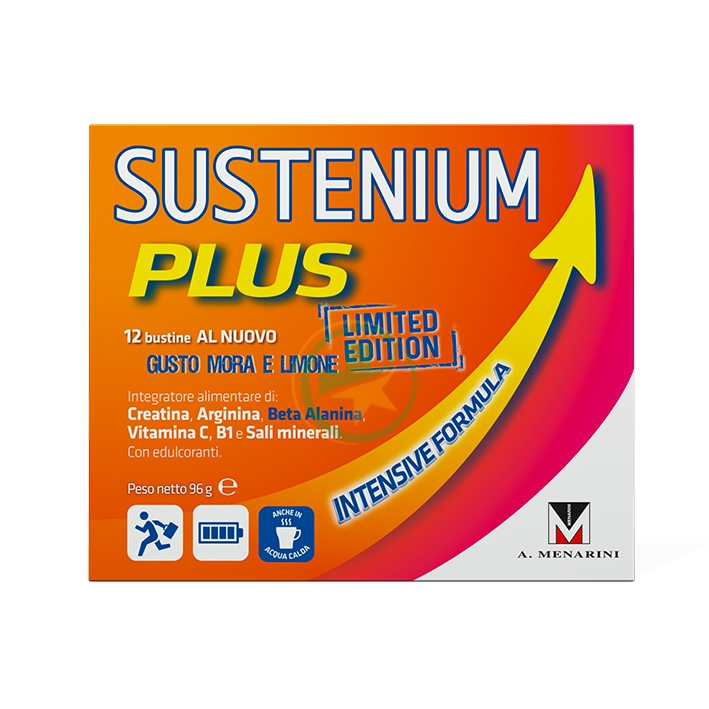Menarini Linea Sustenium Plus Limited Ed Integratore 12 Buste Mora Limone