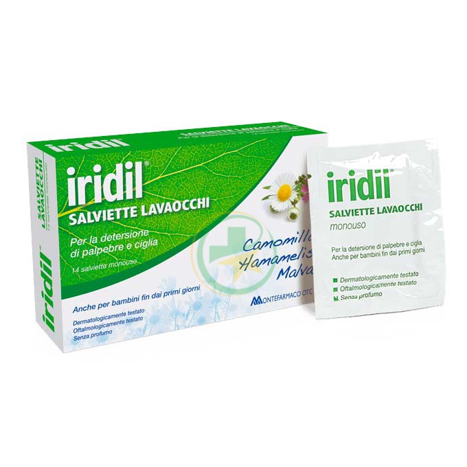 Montefarmaco Linea Dispositivi Medici Oftalmici Iridil® 14 Salviette Lavaocchi