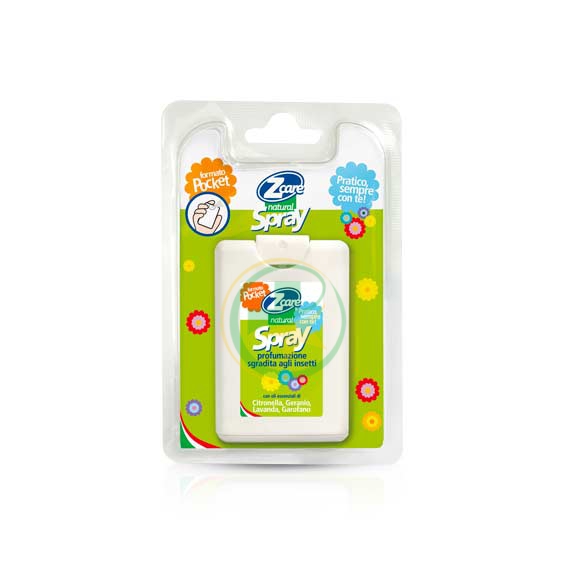 IBSA Linea Insettorepellente ZCare Natural Pocket Spray con Oli Essenziali 20 ml