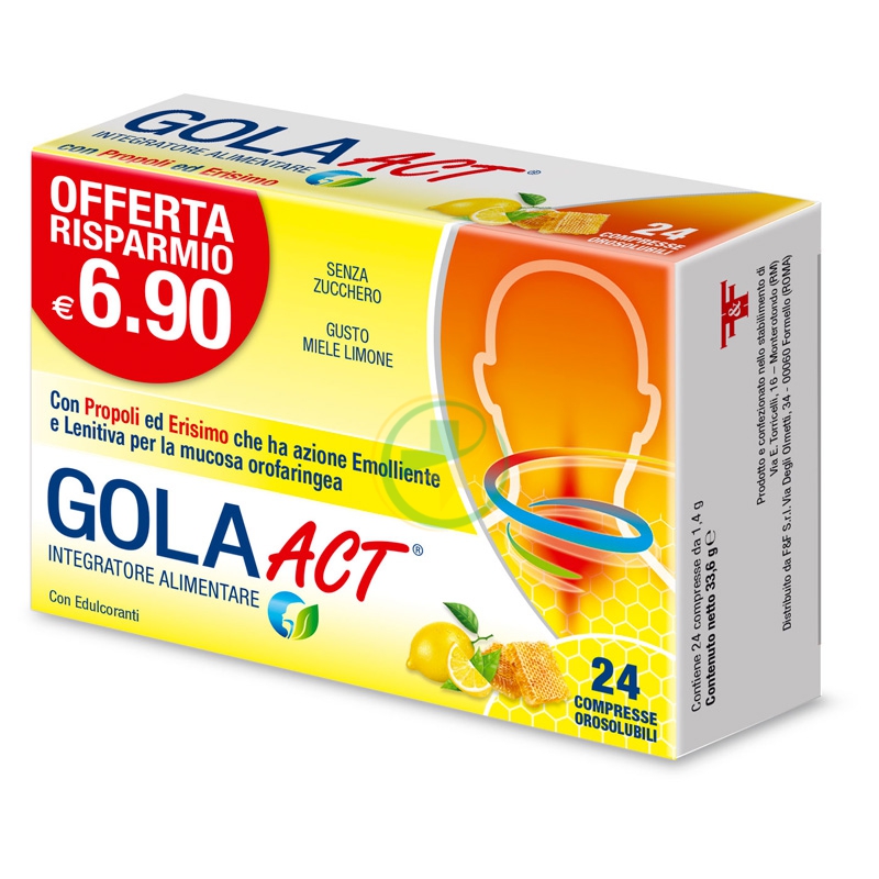 Linea Act Linea Vie Respiratorie Gola Act Integratore Miele Limone 24 Compresse