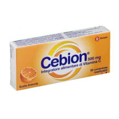 Cebion Integratore Vitamina C Gusto Arancia 500 mg 20 Compresse Masticabili