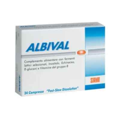 Sirval Albival Probiotico Integratore Alimentare 24 Compresse