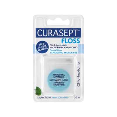 Curasept Floss Filo Interdentale Microfibra Expanding Clorexidina 30 m