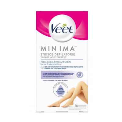 Veet Minima Strisce Corpo Ipoallergeniche 16 Pezzi