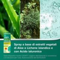 Aspi Gola Natura Spray con Estratti Naturali per Tosse e Mal di Gola Albicocca e Limone Flacone 20ml