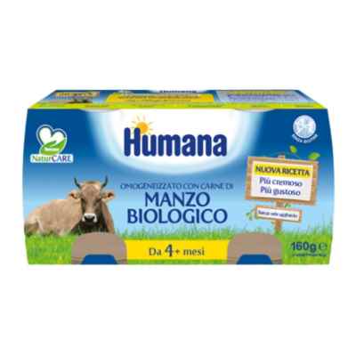 Humana Omogeneizzato con Carne di Manzo Biologico 2x80 g