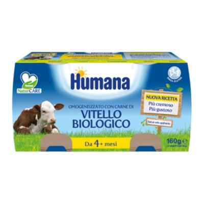 Humana Omogeneizzato con Carne di Vitello Biologico 2x80 g