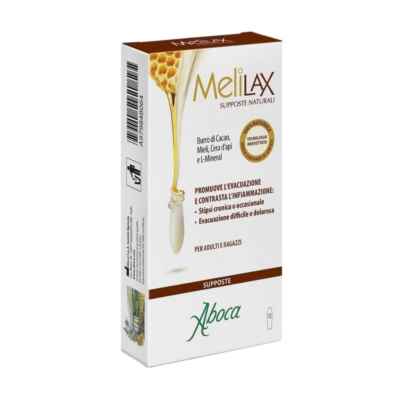 Aboca Melilax 12 Supposte Lassative Naturali per Adulti e Ragazzi