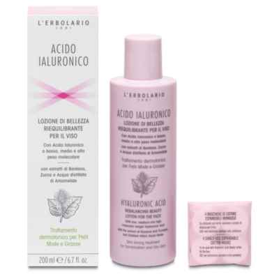 L erbolario Acido Ialuronico Lozione Riequilibrante Viso Pelli Grasse 200 ml