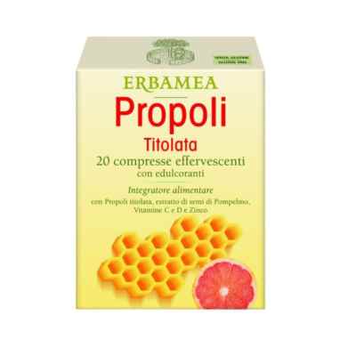Erbamea Propoli Titolata Integratore per il Sistema Immunitario 20 Compresse