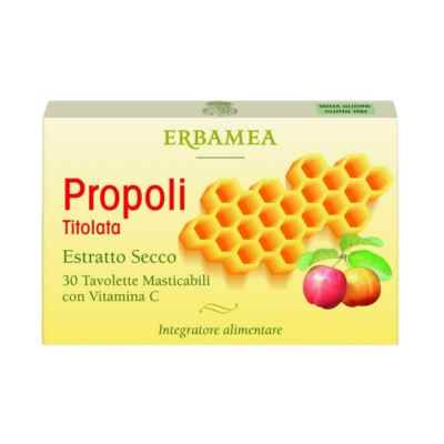 Erbamea Propoli Titolata Integratore per il Sistema Immunitario 30 Tavolette