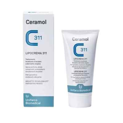 Unifarco Ceramol Lipocrema 311 per il Trattamento di Eczemi e Dermatiti  100 ml