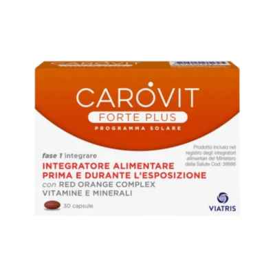 Carovit Forte Plus Integratore Prima e Durante l Esposizione Solare 30 compresse
