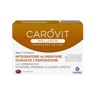 Carovit Melanin Programma Solare Integratore Durante l Esposizione 20 Compresse