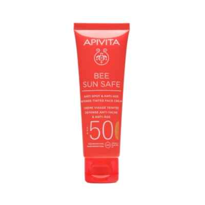 Apivita Bee Sun Safe Crema Viso Anti macchia Anti Age Colorata SPF50 50 ml