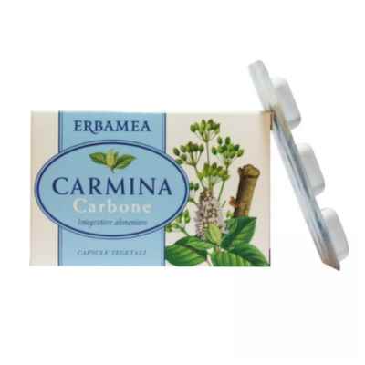 Erbamea Carmina Carbone Integratore per il Sistema Digerente 24 Capsule