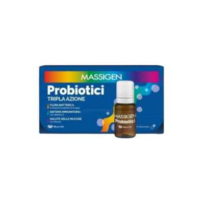 Massigen Probiotici Per la Salute Digestiva e Immunitaria 10 flaconcini da 8 ml
