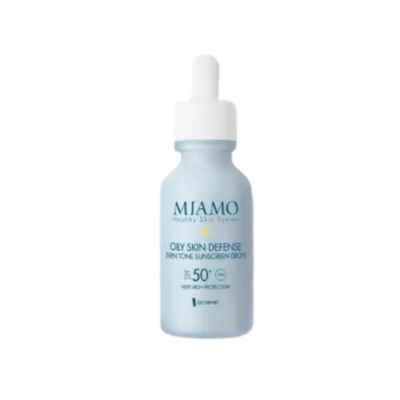 Miamo Acnever Siero Oily Skin Defense Even Tone Sunscreen Drops Spf 50  30 ml