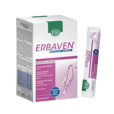 Esi Erbaven Integratore Alimentare per Gambe Gonfie e Pesanti 16 Pocket Drink