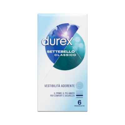 Durex Settebello Classico Profilattici Vestibilità Aderente 6 Pezzi