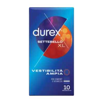 Durex Settebello XL Profilattici Vestiblità Ampia 10 Pezzi