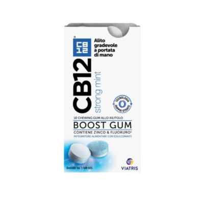 CB12 Boost Integratore Alimentare 10 Chewing Gum allo Xilitolo Alito Fresco 20g
