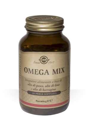 Solgar Linea Colesterolo Trigliceridi Omega Mix Integratore Alimentare 60 Perle