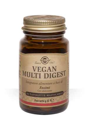 Solgar Linea Digestione Sana Vegan Multi Digest 50 Tavolette Masticabili
